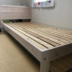 【本日まで受付】すのこベッドシングル&(ご希望の方)マットレス