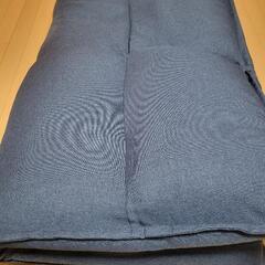 ソファ ネイビー 幅約150cm 角度調整可能の画像