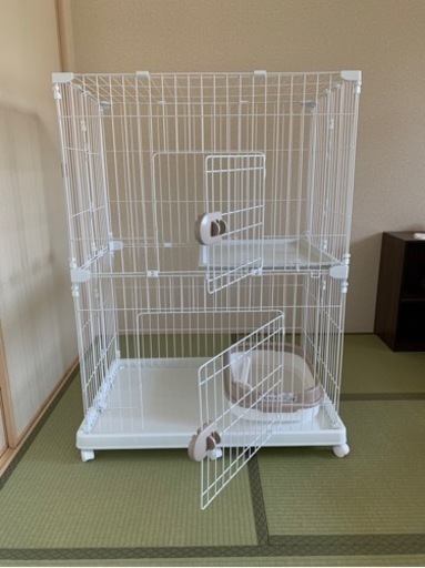 猫用ゲージ　トイレ付き