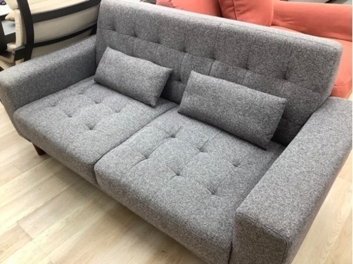 ＊2人掛けソファ　NOCE 布製　チャコールグレー