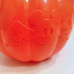 ハロウィン　カボチャミッキーおかし容器の画像
