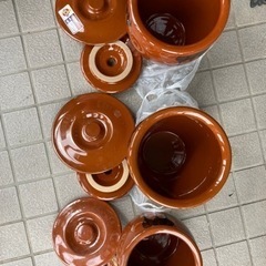 梅干し等のカメ　3個の画像