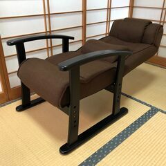 高座椅子　リクライニングチェア　色ブラウン　新品未使用の画像