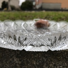 HOYA   昭和の切り子ガラス　フルーツ皿の画像