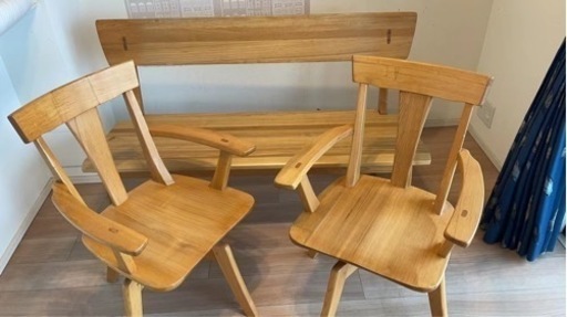 天然木椅子　美品　3点
