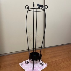 【お譲り先が決定しました】アンブレラスタンド ネコ ブラック