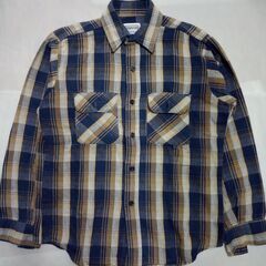 【80's 古着】FIVE BROTHER★ヘビーネルシャツ★サ...