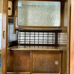 アンティーク　ケヤキ　水屋箪笥　茶箪笥　飾り棚の画像