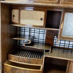 アンティーク　ケヤキ　水屋箪笥　茶箪笥　飾り棚の画像