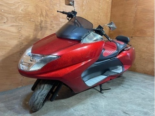 ★お支払い総額6.8万円★ ヤマハ マグザム  SG17J 外観良好♪赤ラメ！ 社外シート！ アルミステップ！ 通勤通学に♪ カスタムベースにも♪関東圏内即日配送可能です！