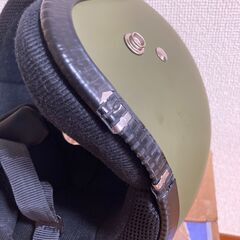 バイク用ヘルメット　モスグリーンの画像