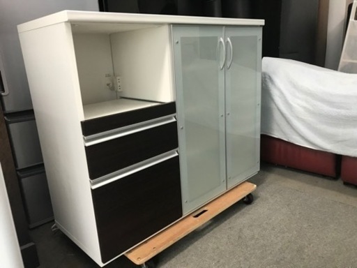 キッチンカウンター 食器棚 ゴミ箱収納付き レンジ台 創愛ファニチュア