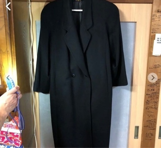 カシミヤロングコート 黒色