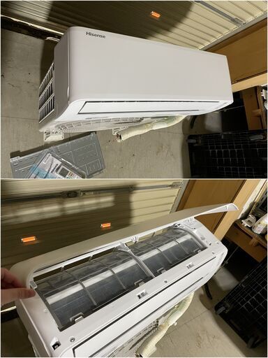 早い者勝ち！新品同様 2020年製 ハイセンス ルームエアコン HA-S22CE8 冷暖房 6～10畳用 2.2kw 室外機 HC-S22CE8  リモコン付き