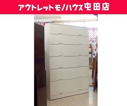 6段チェスト 幅88.5cm 衣類収納 ホワイト たんす ☆ 札幌市 北区 屯田