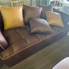 ソファー！お洒落なファブリックレザー！44800円
