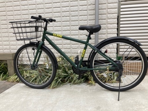 (美品)SLEEK変速自転車(太いタイヤ)