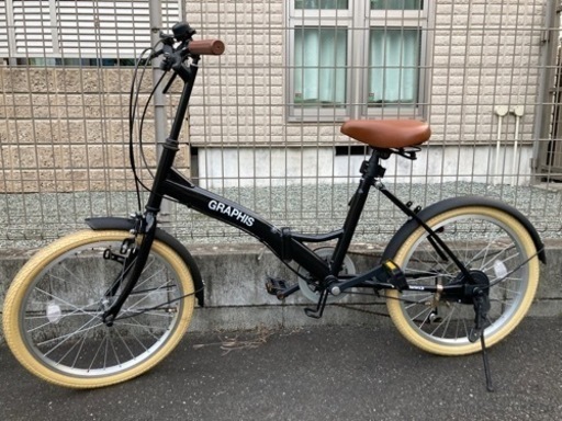 (美品)GRAPHIS変速折りたたみ自転車