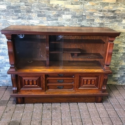 サイドテーブル　ショーケース　棚　飾り棚　ボード　レトロ　アンティーク　ヴィンテージ　福岡市南区