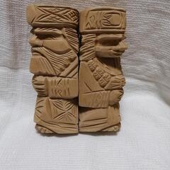 アイヌ人形　木彫りの画像