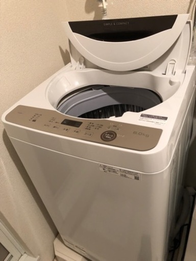 早い者勝ち！SHARP 全自動洗濯機 6kg