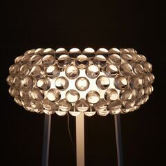 【ヤ取終了5/20】≪ZW331ジ≫ 通電OK FOSCARINI/フォスカリーニ カボシェフロアランプ フロアスタンド/照明 ミッドセンチュリー Mサイズ クリルビーズ/クリアーの画像