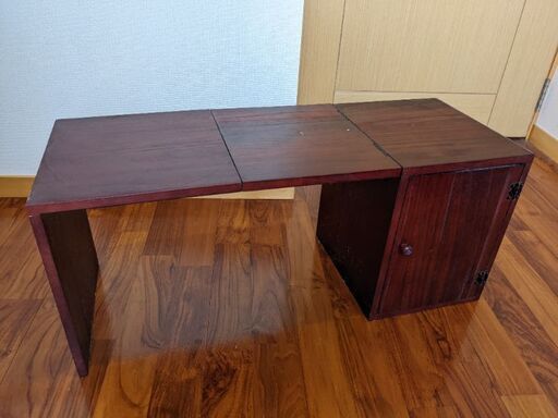 文机    レトロ      昭和    木製 折畳みテーブル