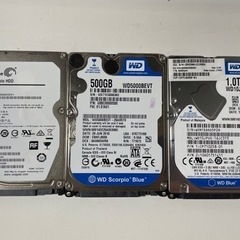 2.5インチ　HDD 500GB & 1TB