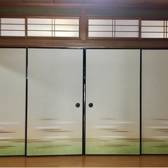 【終了】襖　4枚組セット　襖紙新調済み　美品