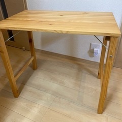 無印 パイン材 折り畳みテーブル