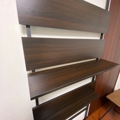 決まりました【無料】【取引】つっぱり棚　ハンガーラック　壁面収納の画像