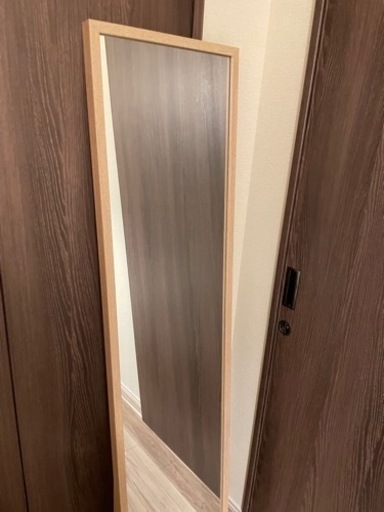 中古　姿見　鏡　ナチュラルブラウン