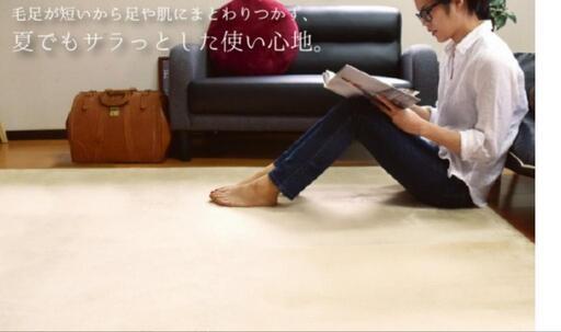 カーペット　夏さらり　3畳　ベージュ　200×240