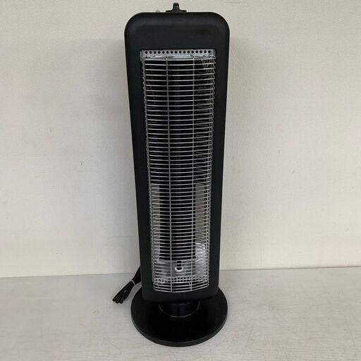 【IRIS OHYAMA】 アイリスオーヤマ 遠赤外線電気ストーブ 縦型首振り ブラックコートヒーター KIESB-S900-B 2019年製