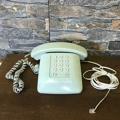 電話機　水色　日本電信電話株式会社　昭和レトロ　ダイヤル　黒電話...