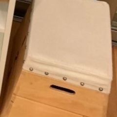 小さな跳び箱型の物入れです。高さ35センチくらい。