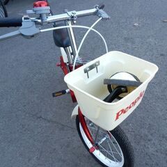 14インチ いきなり自転車 かじとり式 補助輪付き ピープル 2to6 レッド