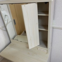 三面鏡 ドレッサー ホワイト 白の画像