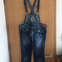 デニムサロペットオーバーオールの画像