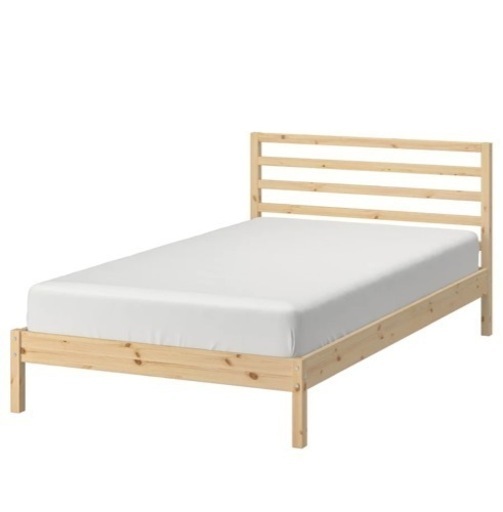 IKEA木製シングルベッド　　マットレス付き