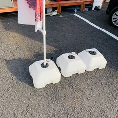 タンク式ポールスタンド のぼり立て 3個セットの画像