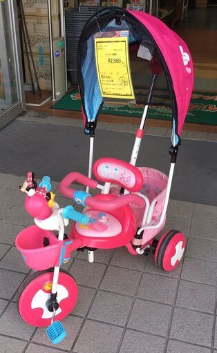 ミニーマウス 　三輪車　ディズニー　ピンク系