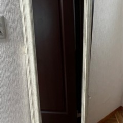 【あげます！】白ウッド調　スタンドミラーの画像