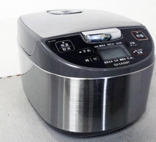 商談中★2018年製★中古SHARP 5.5合「黒厚釜＆球面炊き」マイコン式炊飯器