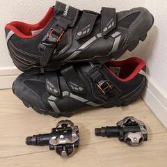 「SHIMANO」ペダル付き自動自転車シューズ
