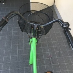 シンプルなママチャリ★グリーン自転車の画像