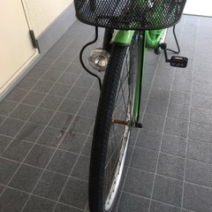 シンプルなママチャリ★グリーン自転車の画像