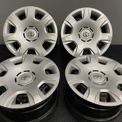トヨタ 200系ハイエース 純正スチールホイール 15インチ 4本 6J6HPCD139.7+35 ホイールキャップ付　(VHL227) クレジットカード QRコード決済可能