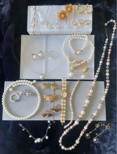 最終お値下げ！　16点セット　パールジュエリー　アクセサリー　ウォッチ　まとめ売り　バラ売り可