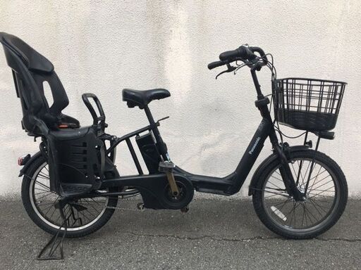 地域限定送料無料　パナソニック　ギュットアニーズ　三人乗り　8,9AH　20インチ　黒　キッスミニ　ビッケポーラー　神戸市　電動自転車